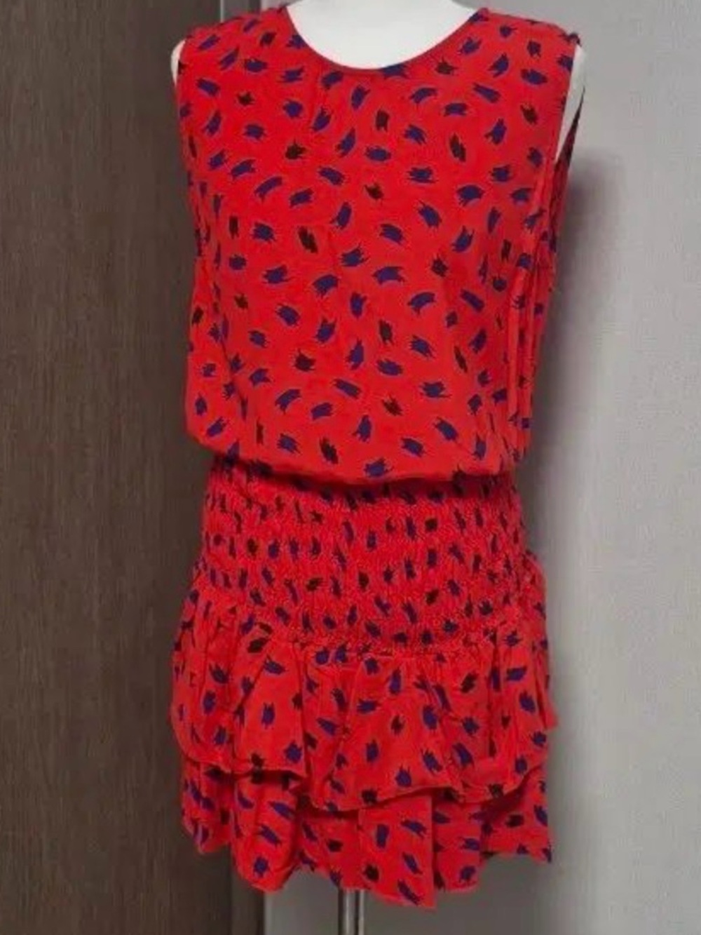 Maje Red Printed Dress